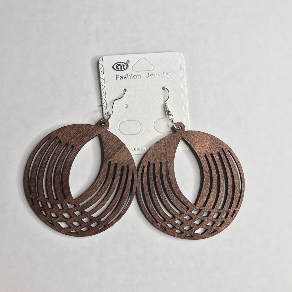 Brown Wooden Earrings...